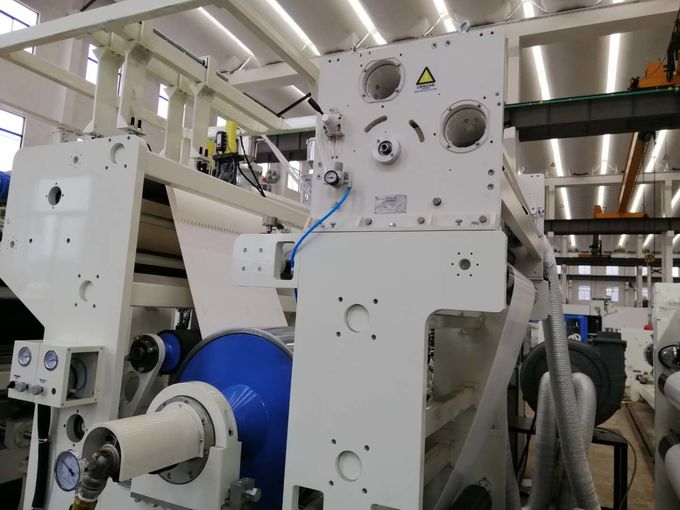 Máquina que lamina plástica del rodillo grande automático del tamaño con el eje doble - menos soportes de papel del rollo 0