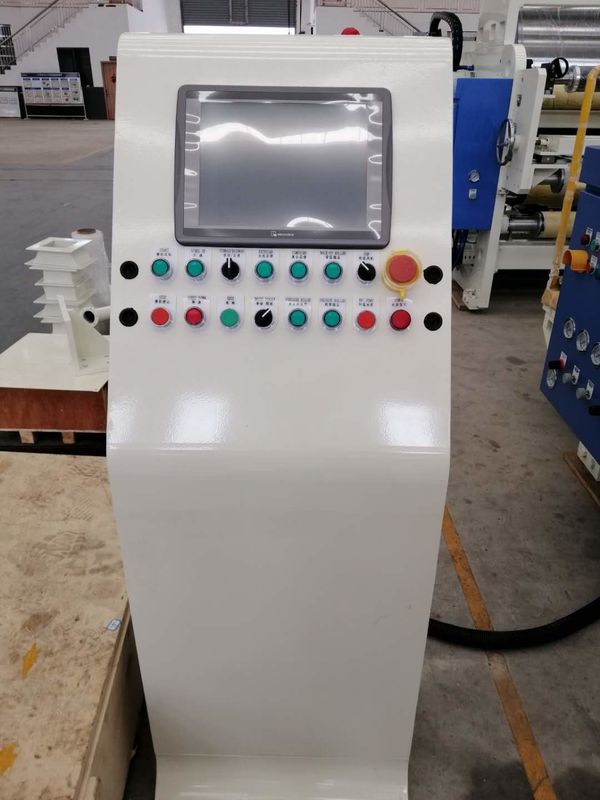Máquina que lamina de papel exacta del control de la temperatura por el PLC con una máquina blanca y azul más fina de la capa