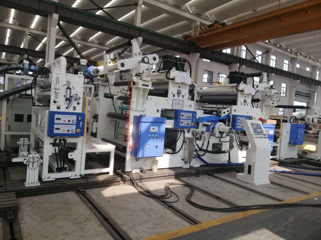 Máquina de laminado automático térmico de múltiples capas, Máquina de laminado térmico de Max Φ800mm en blanco y azul